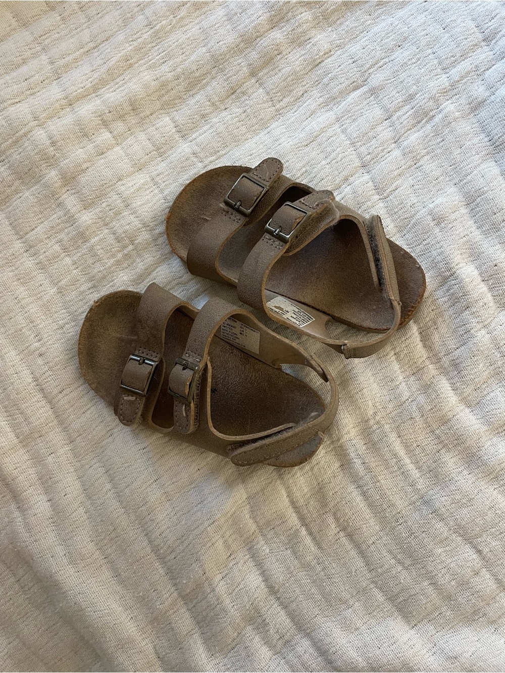 wonder nation Brown Double-Buckle Kids Sandals